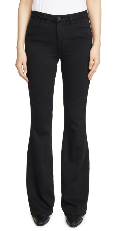 L'AGENCE Bell High Rise Flare Jeans Noir