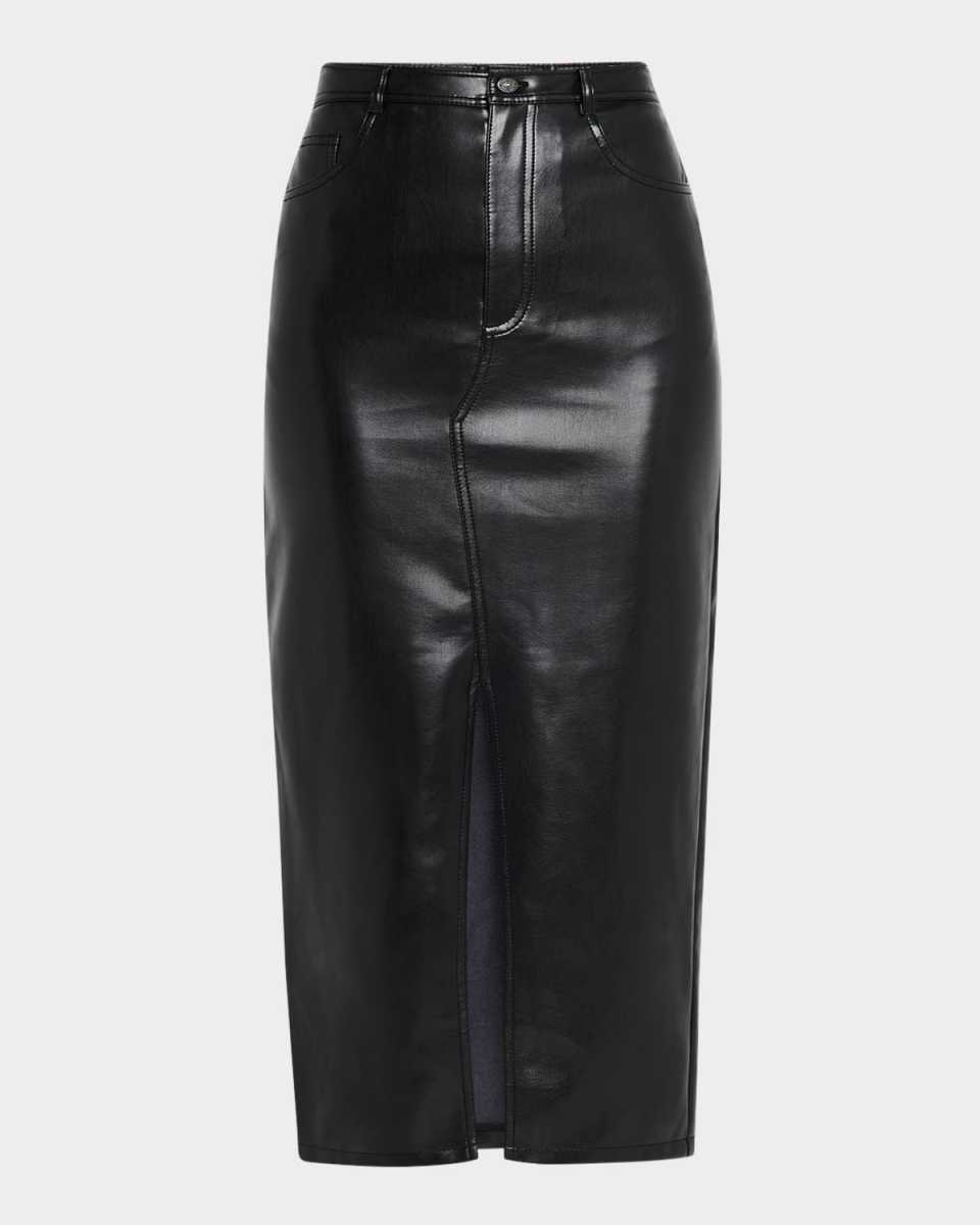 Tana Faux-Leather Skirt
