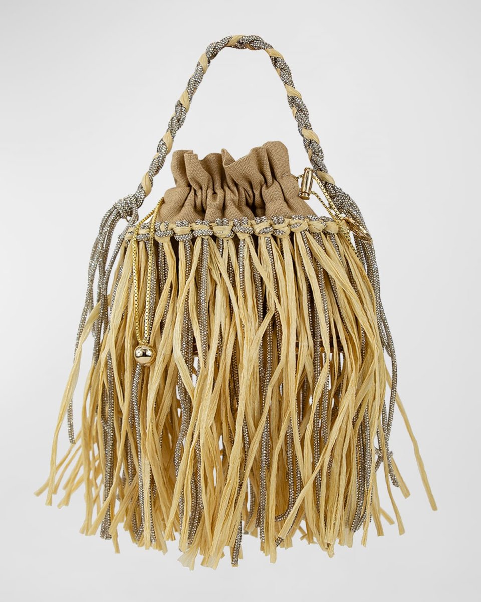 Holli Aloha Mini Fringe Embellished Top-Handle Bag