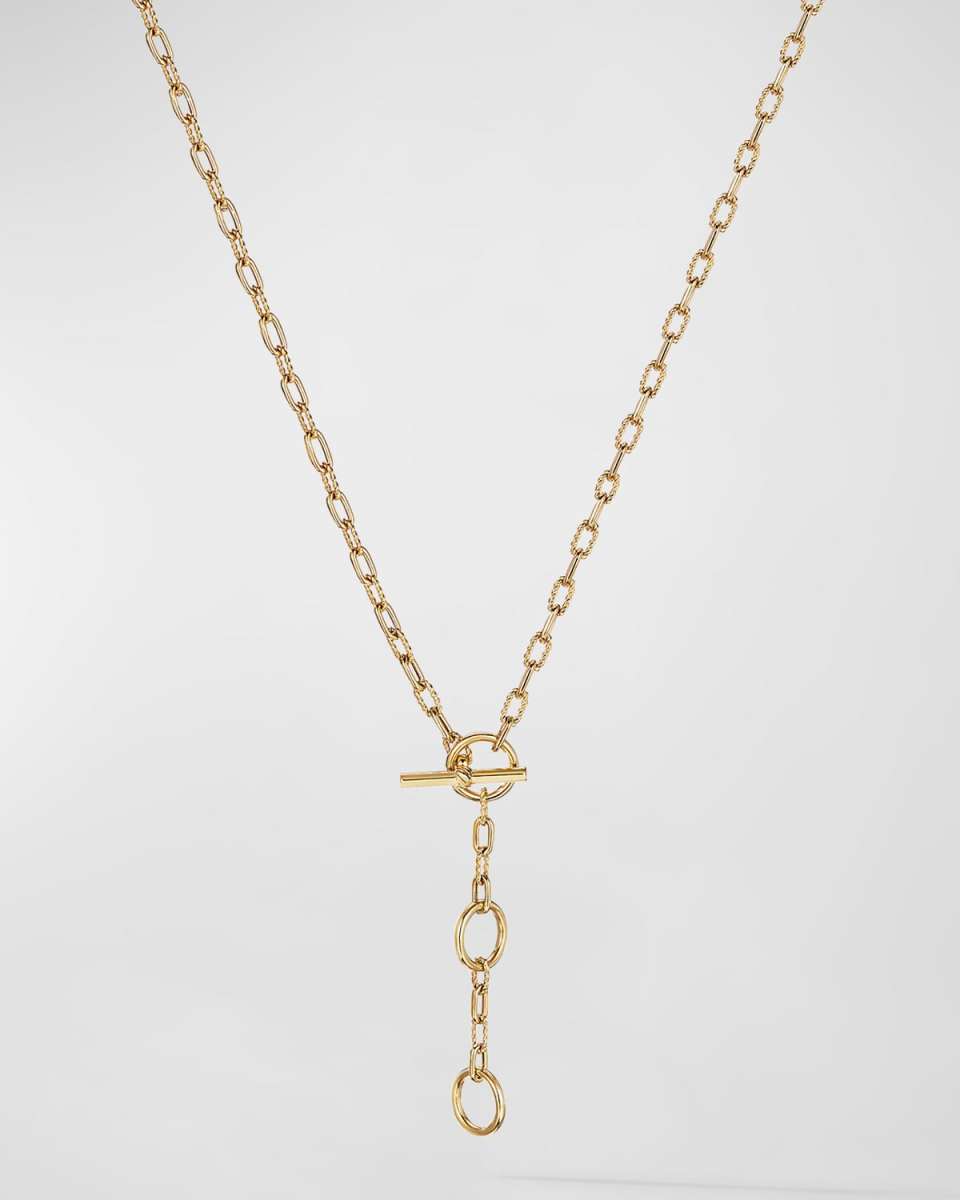 Madison 3-Ring Chain Necklace in 18K Gold, 3.9mm, 18-20"L
