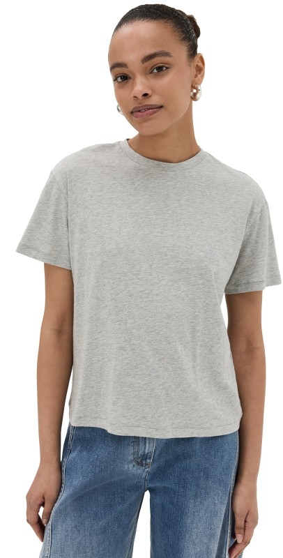 RECTO Overlay RC Logo Jacquard Patch Basic Tee Melange Grey