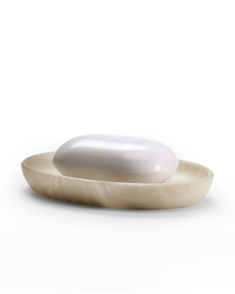 Alisa Alabaster Soap Dish, Cream