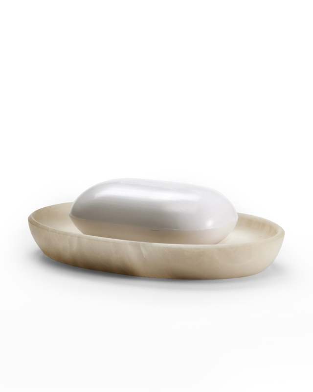 Alisa Alabaster Soap Dish, Cream