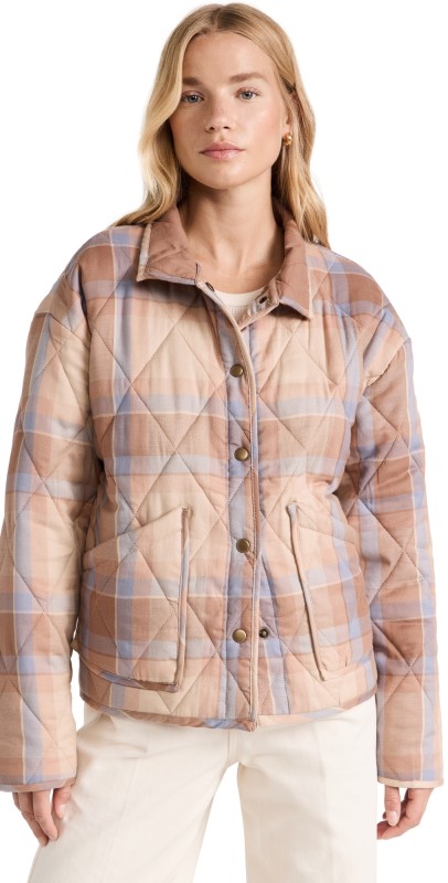 Z Supply Maya Plaid Jacket Birch