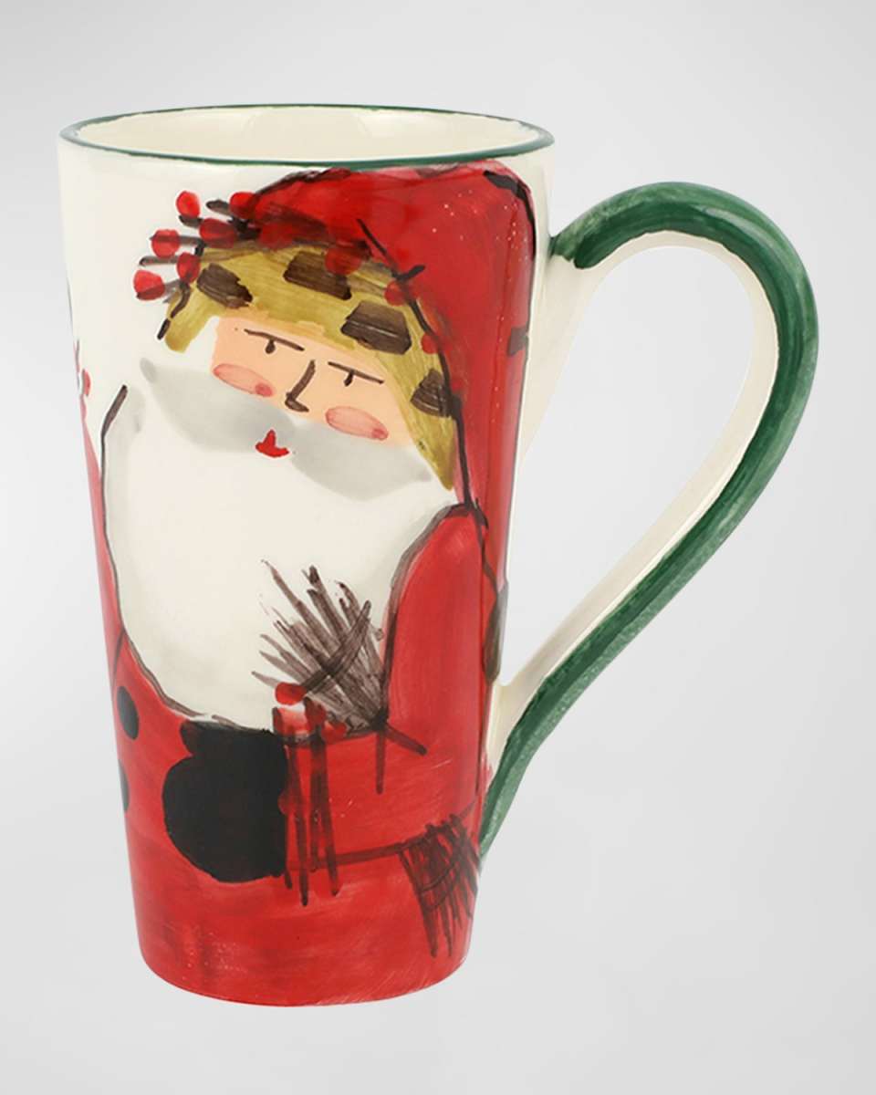 Old St. Nick Latte Mug with Bird Nest