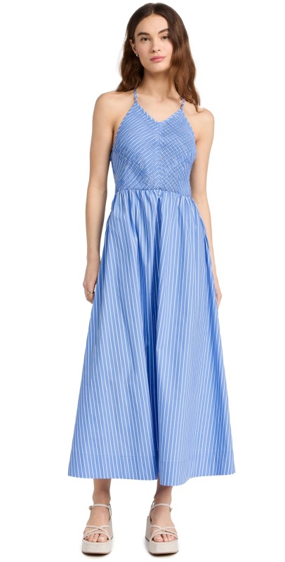 FAITHFULL THE BRAND Camera Midi Dress Baratti Stripe