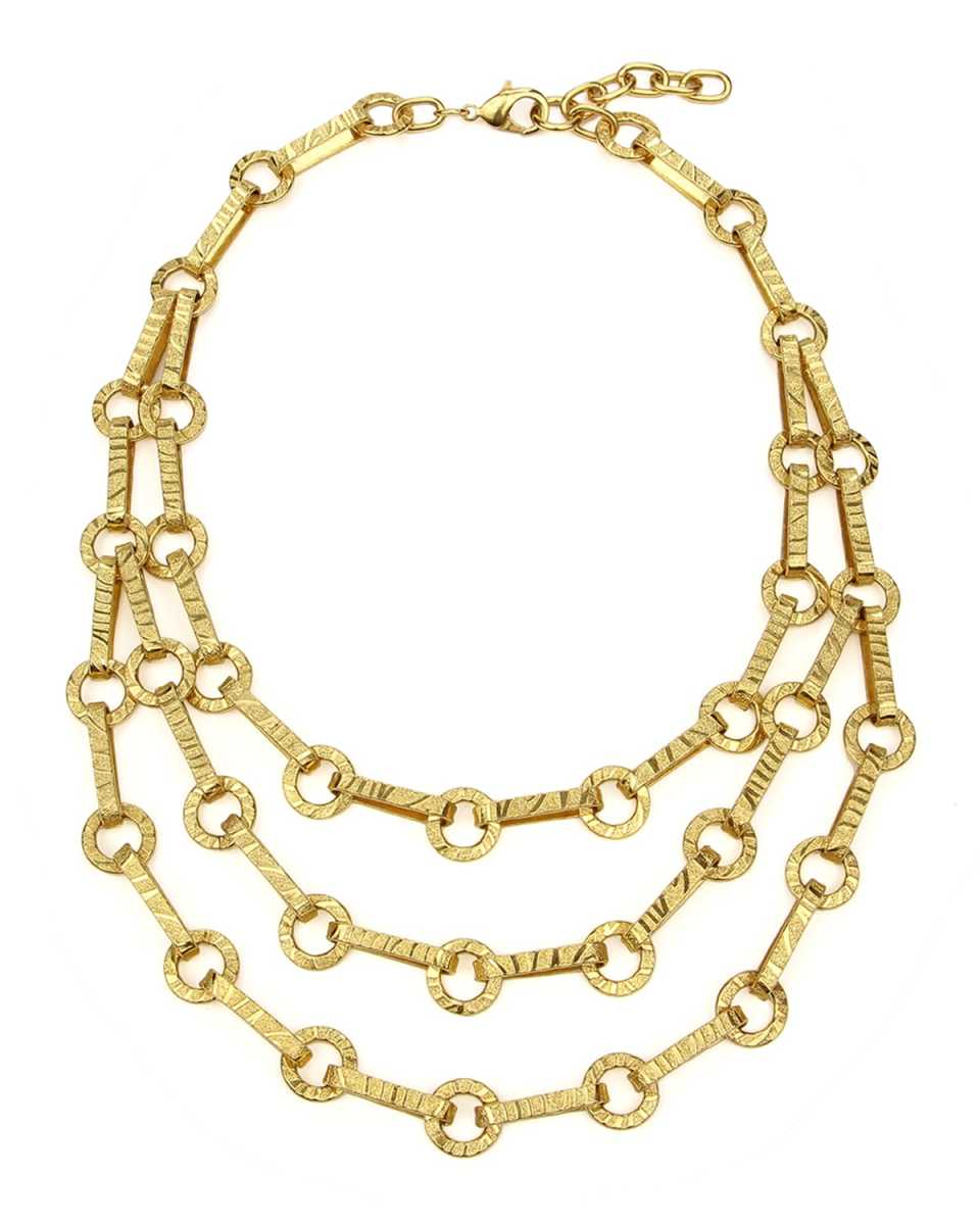 Textured 3-Row Necklace