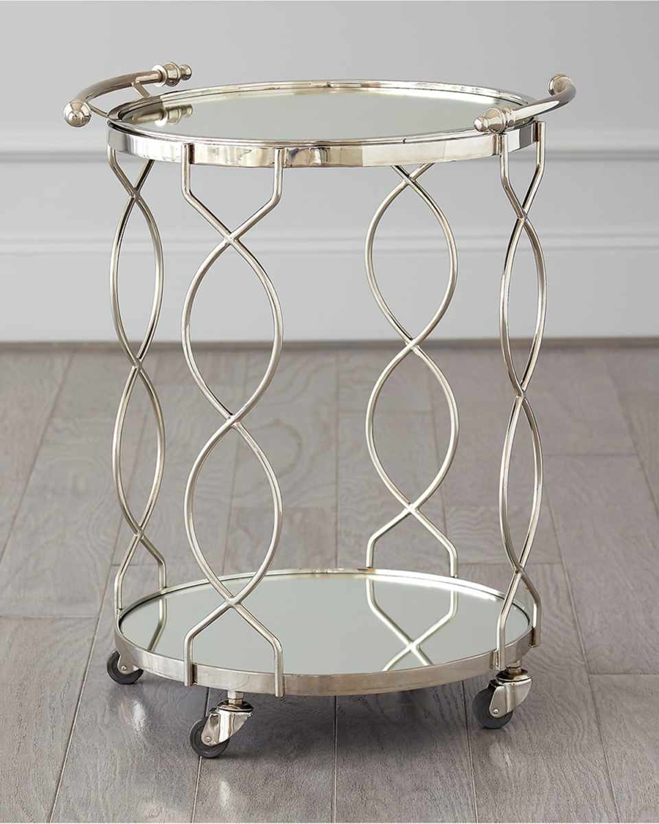 Round Lattice Cart w/ Tray