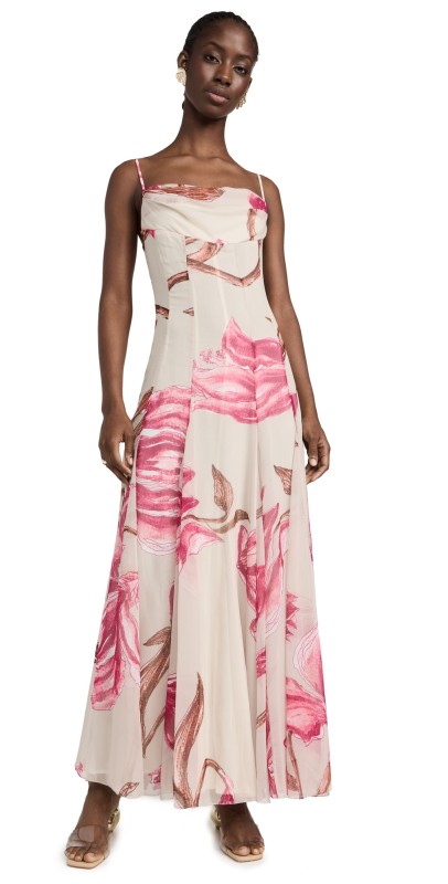 ROCOCO SAND Maxi Dress White Pink