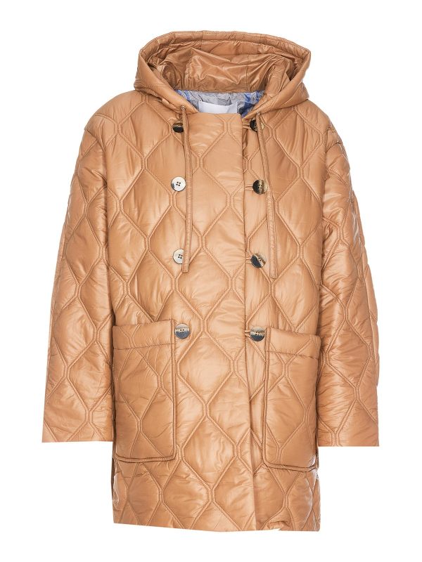 Ganni Blouson Rembourré - Beige