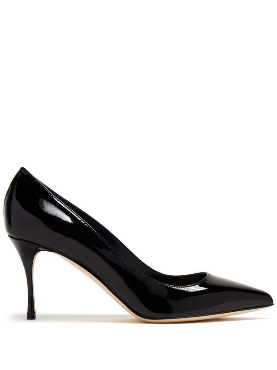 75mm Godiva patent-leather pumps