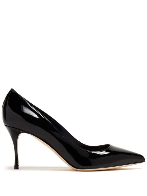 75mm Godiva patent-leather pumps
