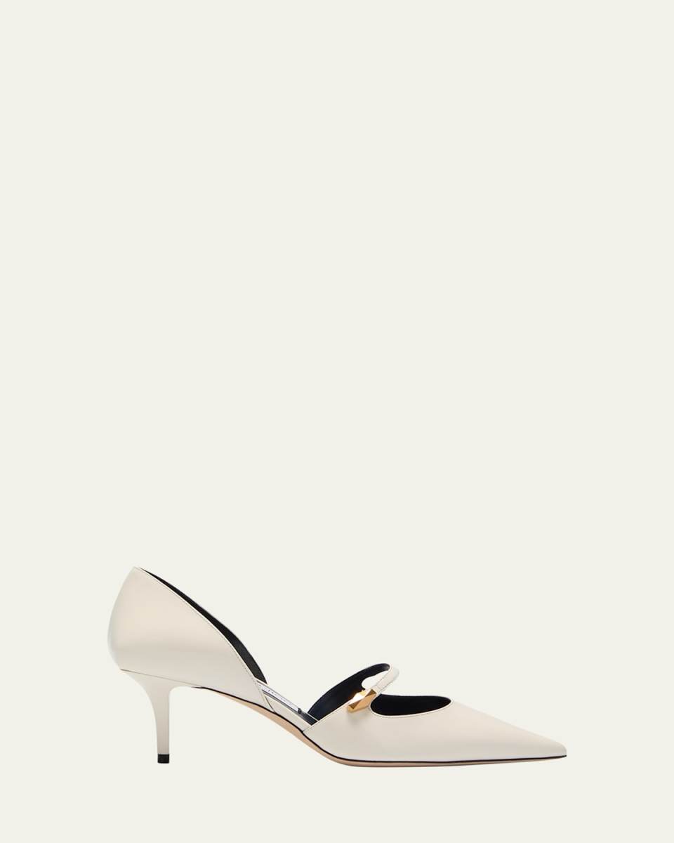 Carolyn Patent Strap Pumps