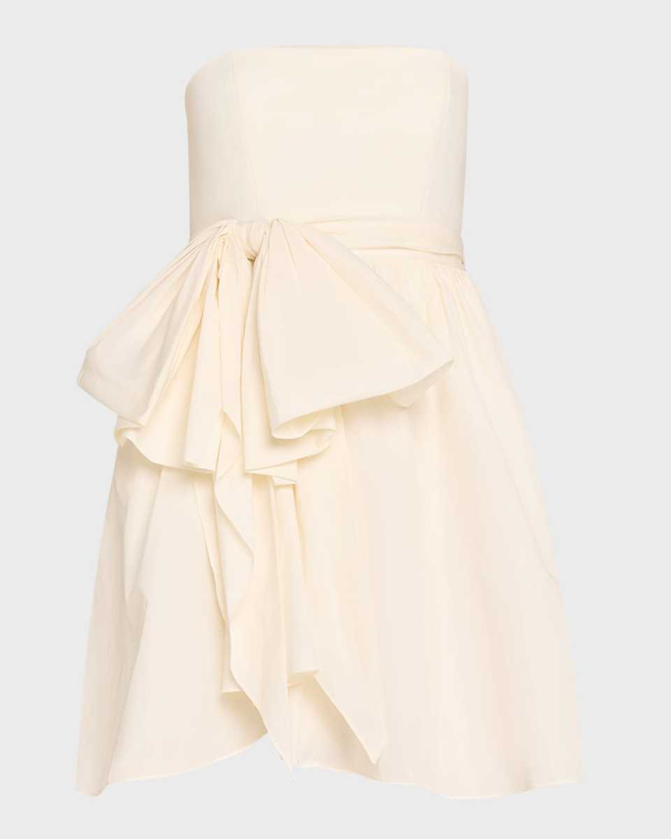 Liv Strapless Bow-Waist Mini Dress