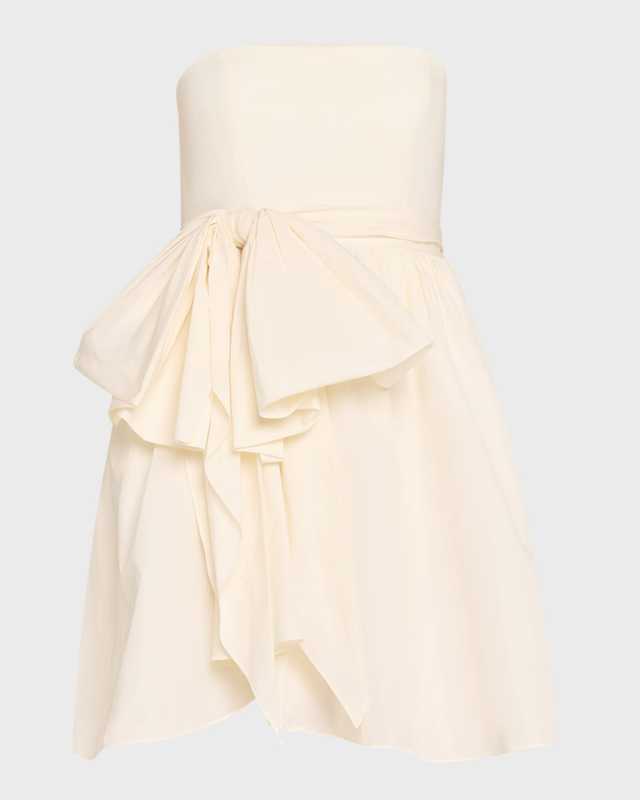 Liv Strapless Bow-Waist Mini Dress