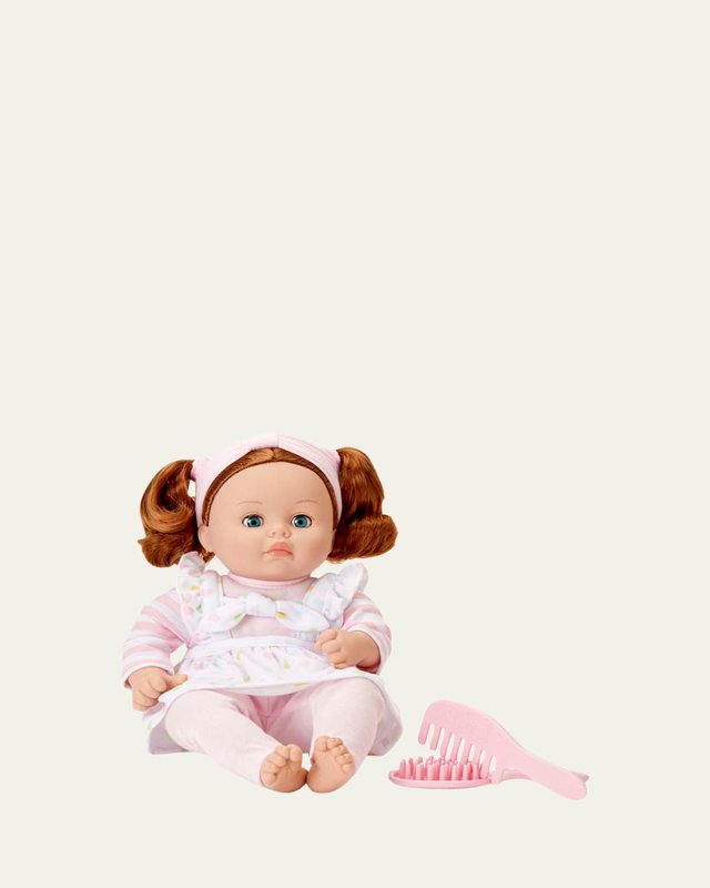 My Little Girl Polka Dot Pinafore Doll, 14"