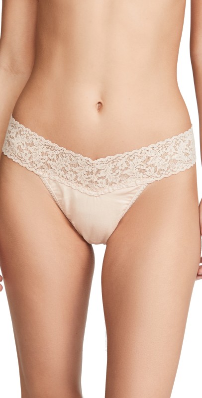 Hanky Panky Cotton with a Conscience Orig Rise Thong Black