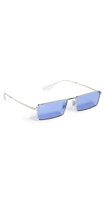 Ray-Ban RB3741 Rectangular Sunglasses Silver