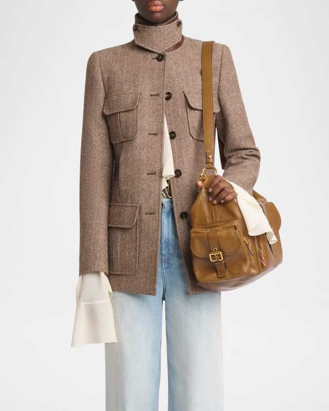 Herringbone Boyish Wool Jacket