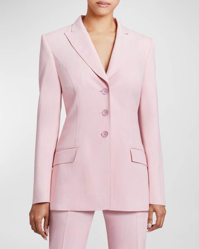 Freya Single-Breasted Twill Jacket