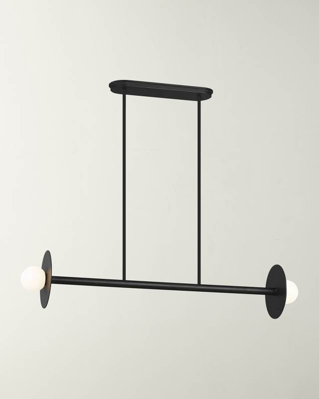 2 - Light Linear Chandelier Nodes By Kelly Wearstler
