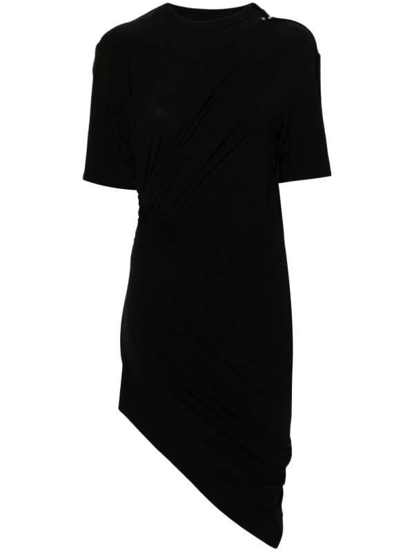 asymmetric hem minidress