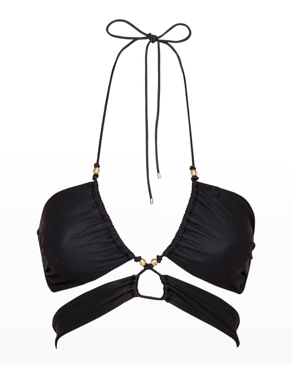 Beaded Cutout Bikini Top