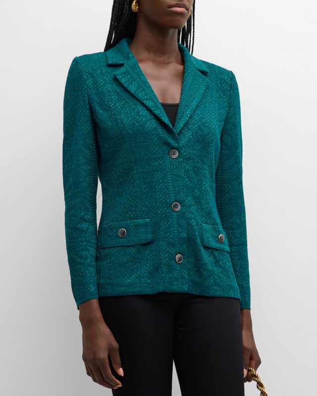 Tailored Jacquard Knit Jacket