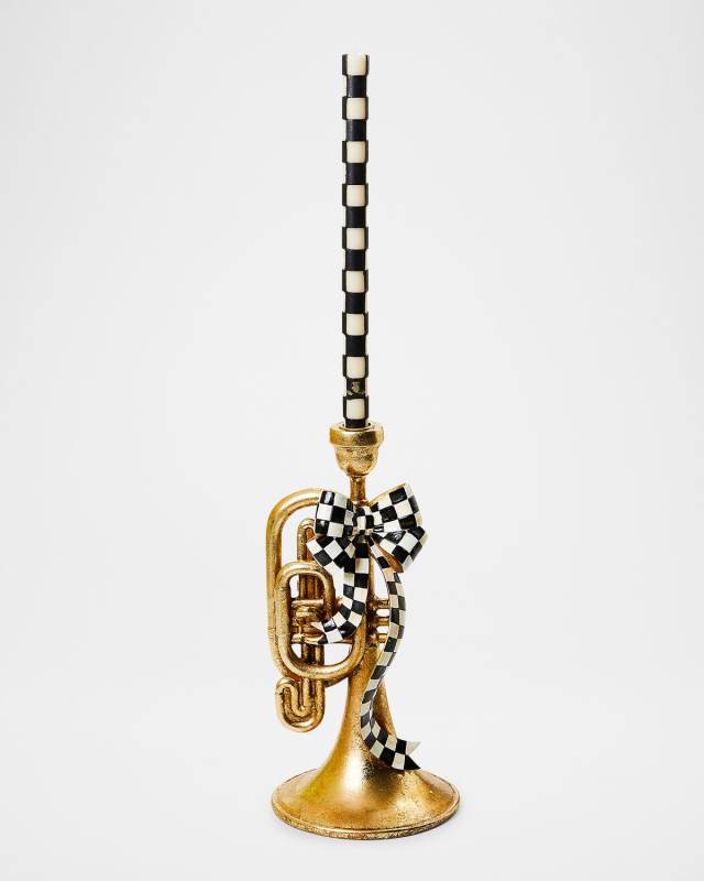 Emerald Luxe Trumpet Candle Holder