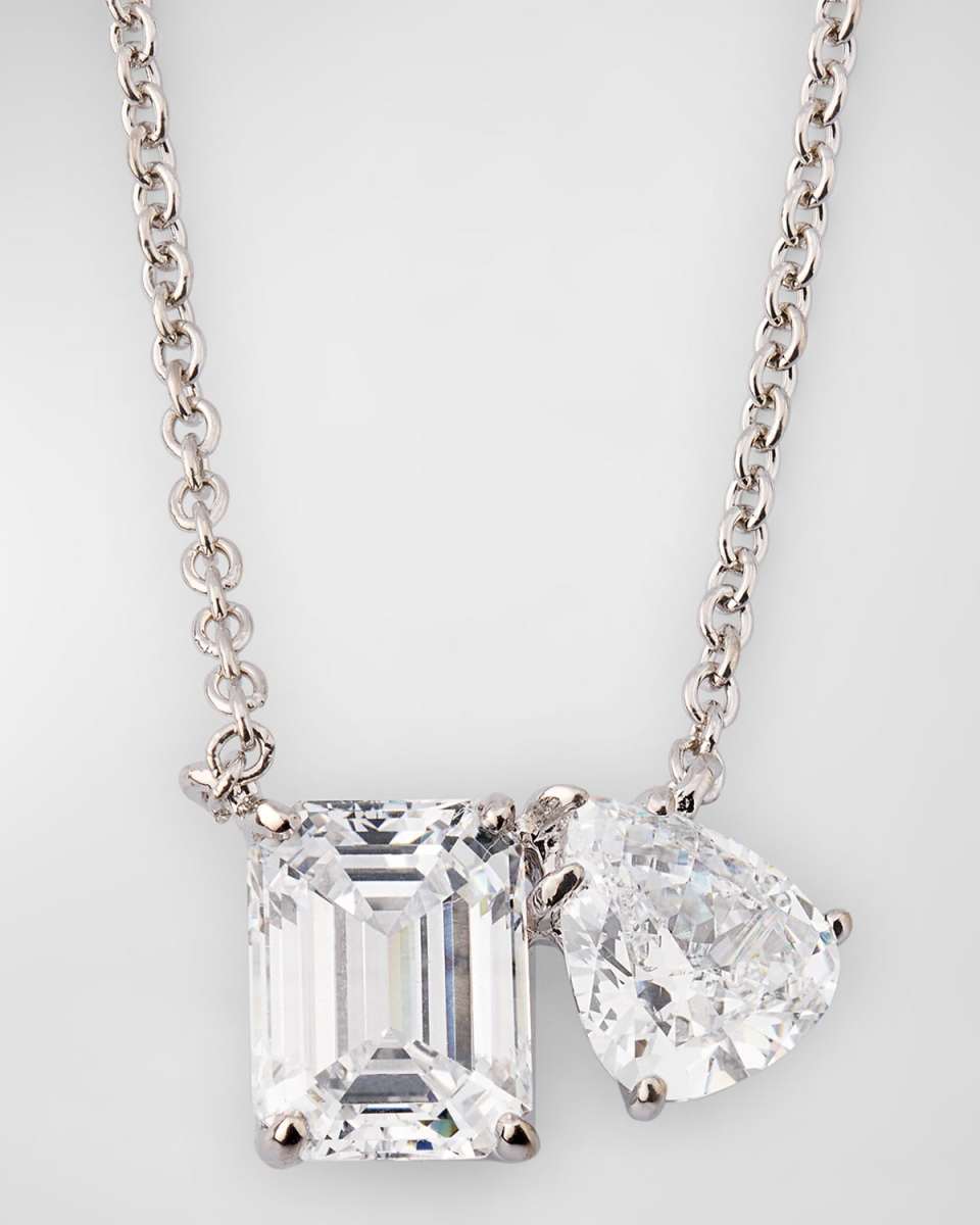 Two Stone Cubic Zirconia Necklace