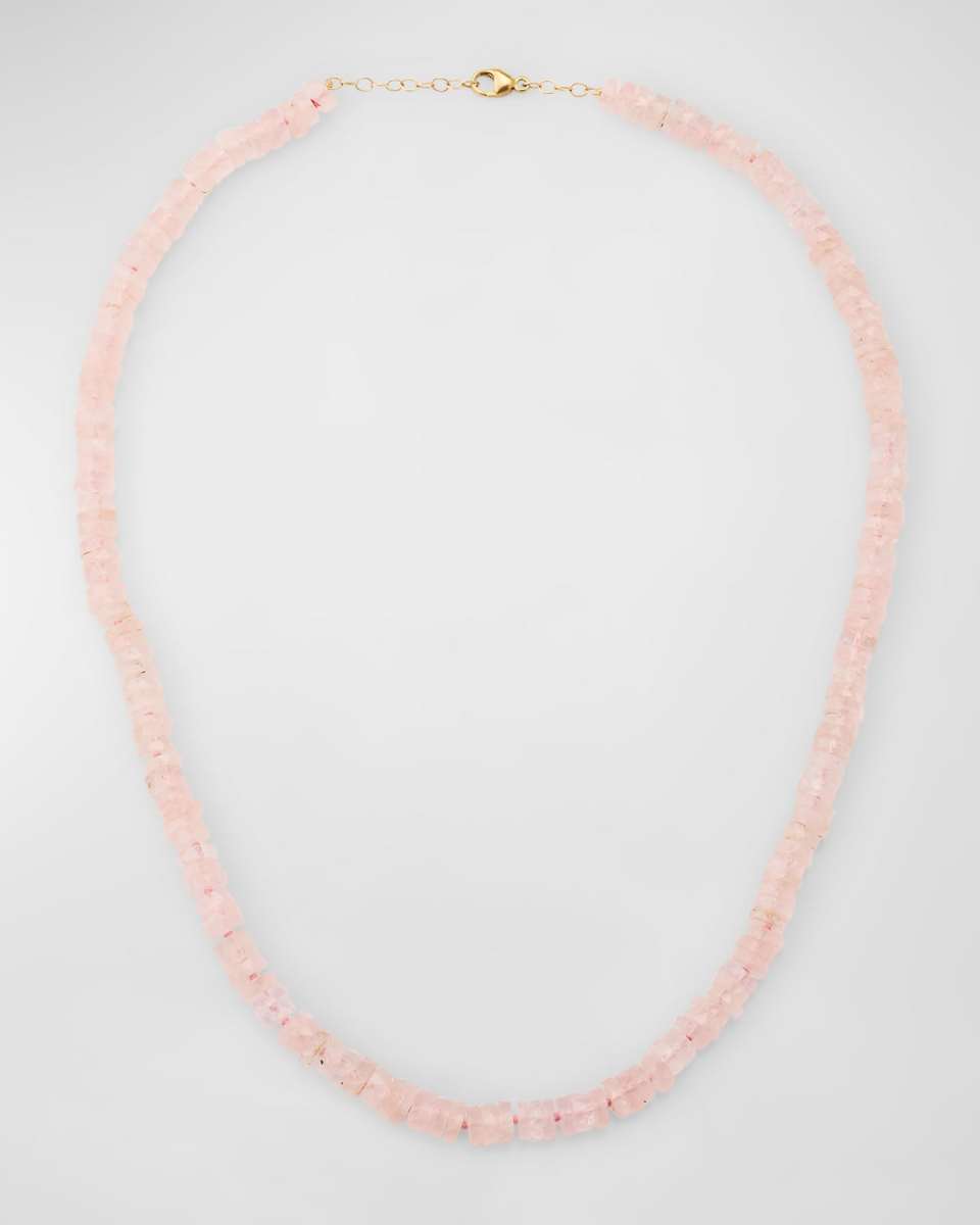 Rose Quartz Fancy Cut Necklace