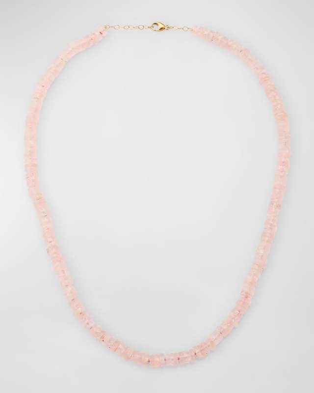 Rose Quartz Fancy Cut Necklace