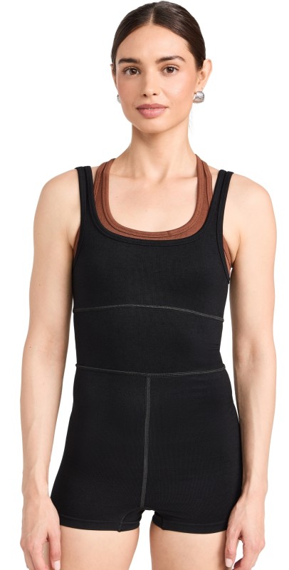 FP Movement It Takes Two Runsie Romper Black Combo