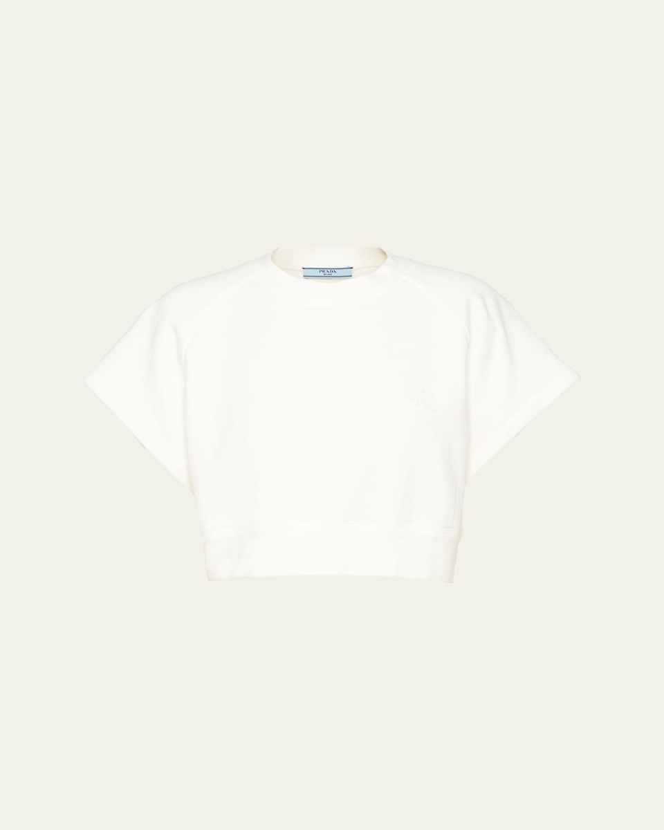 Boxy Cotton Fleece Sweatshirt