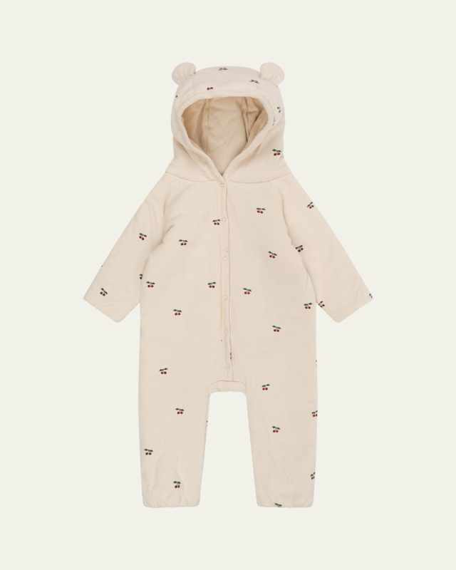 Kid's Fruit Motif Hooded Coverall, Size Newborn-