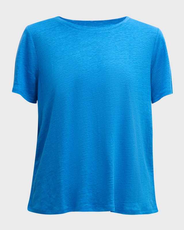 Short-Sleeve Crewneck Organic Linen Jersey T