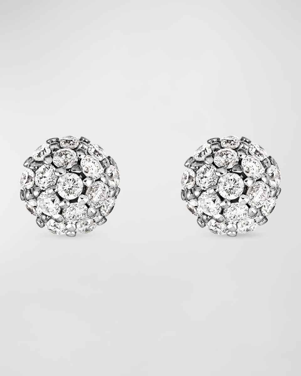 Dainty Diamond Mirror Ball Stud Earrings