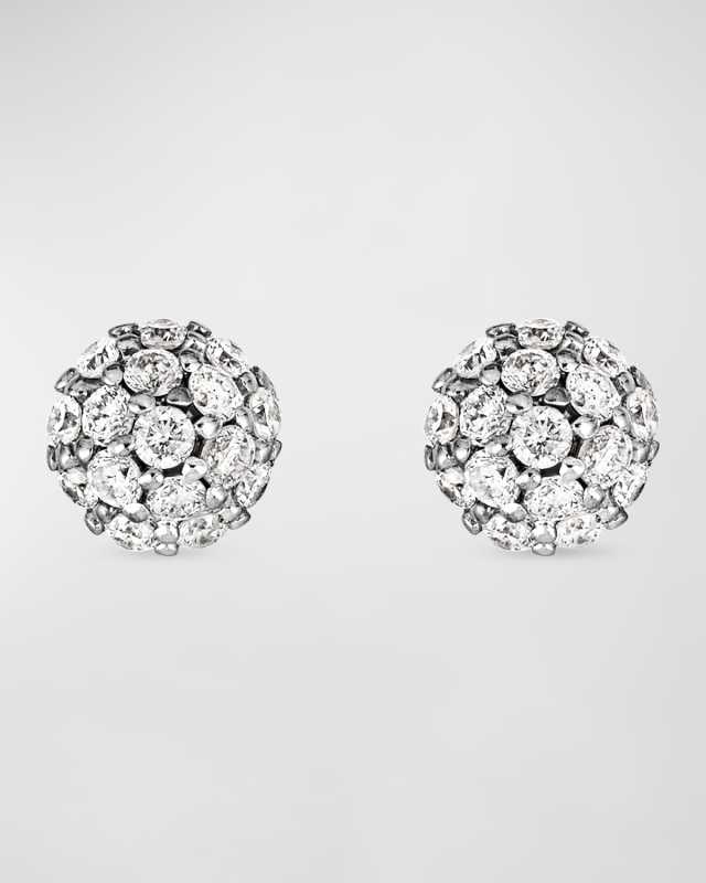 Dainty Diamond Mirror Ball Stud Earrings