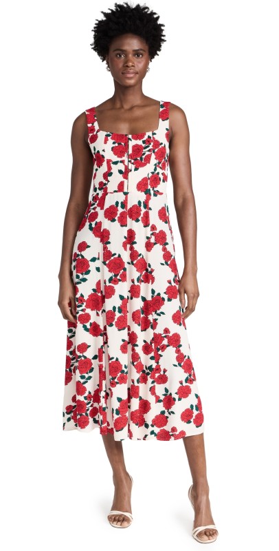 WAYF Tank Dress Red Roses