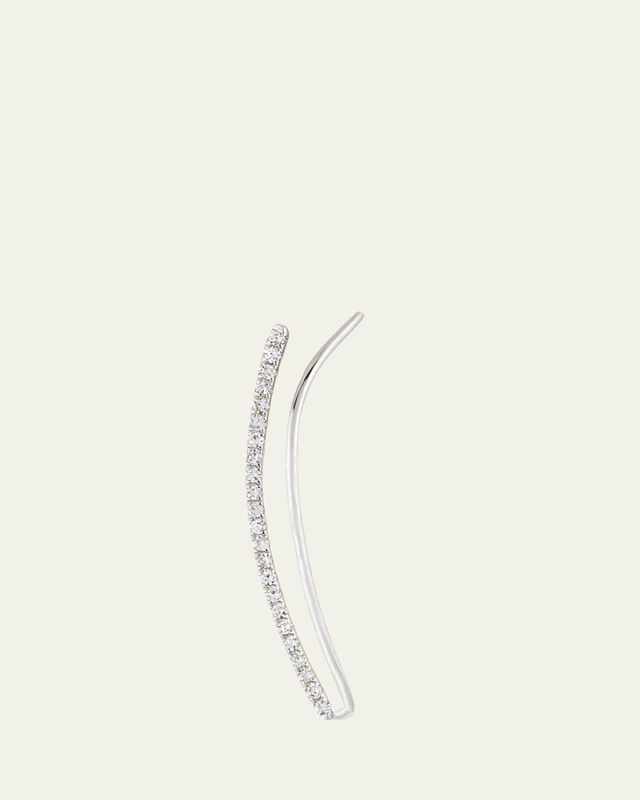 14K Gold & Diamond Bar Cuff Earring - Left