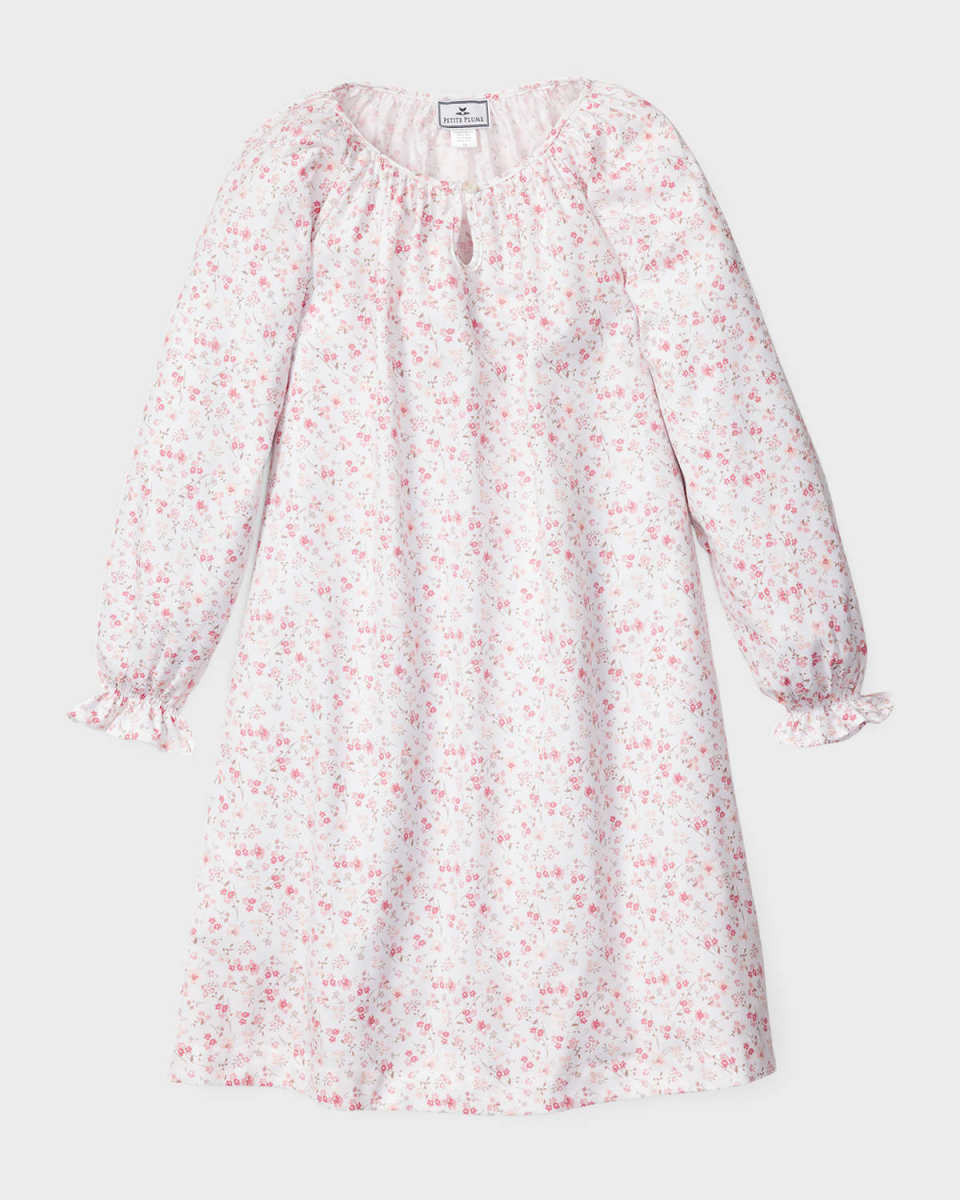 Girl's Delphine Dorset Floral-Print Nightgown, Size 6M-14