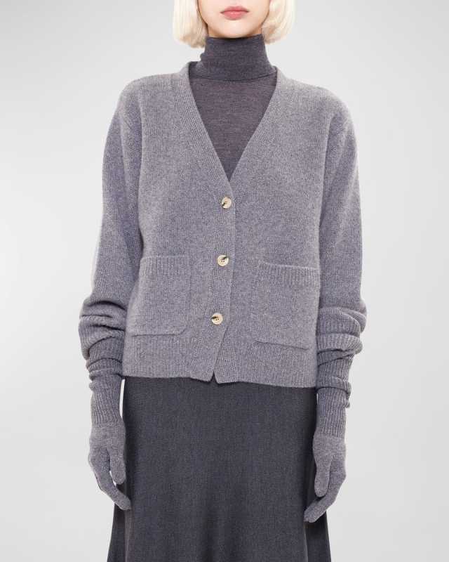 Janelle Cashmere Button-Down Cardigan