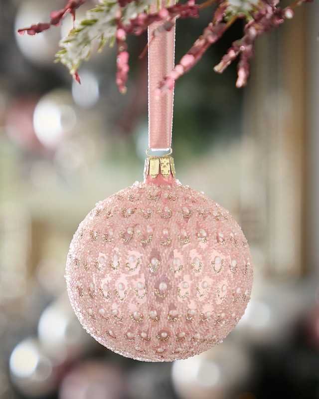 Christmas Ornament with Faux Pearls
