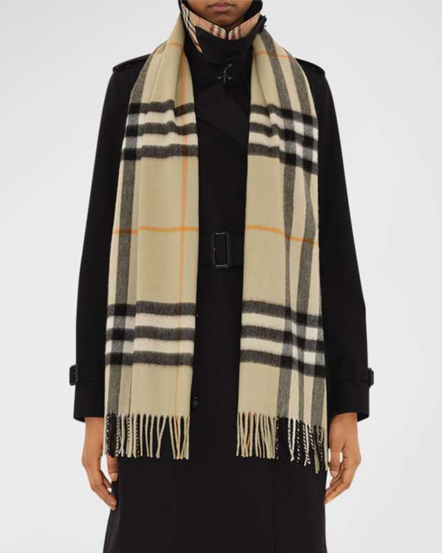 Giant Check Cashmere Scarf