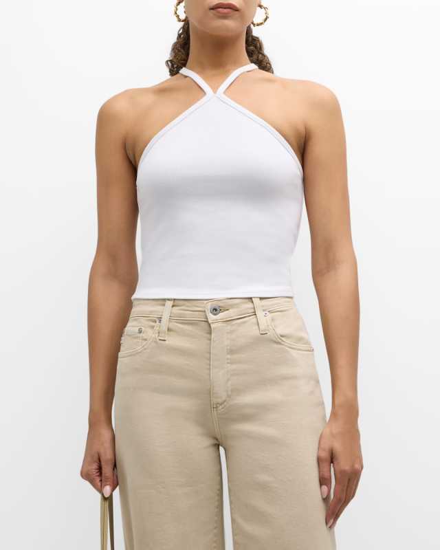 Cropped Halter Tank Top
