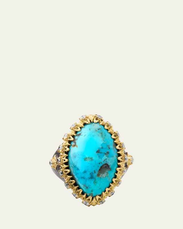 Marquise Turquoise Statement Ring