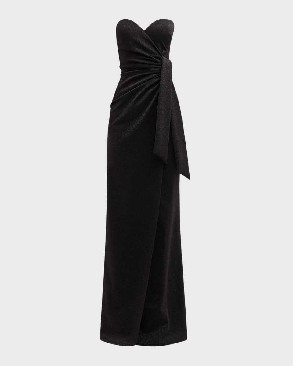 Strapless Shimmer Column Gown