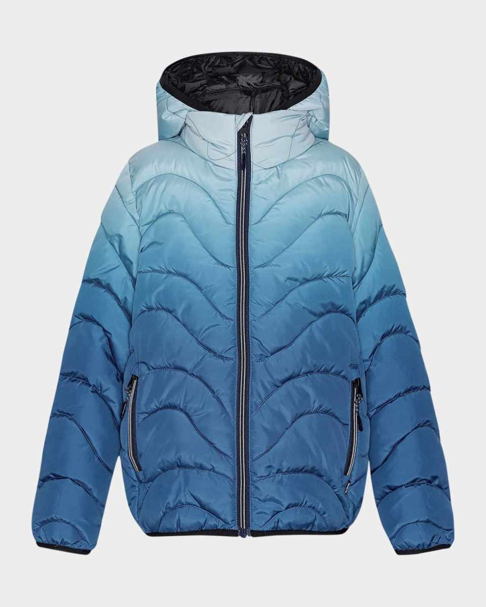 Girl's Hao Ombre Quilted Coat, Size 8-12