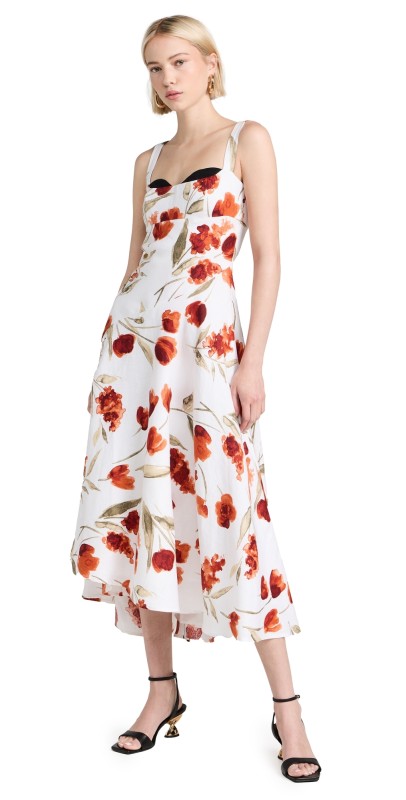 Reformation Bekki Linen Dress Rubi
