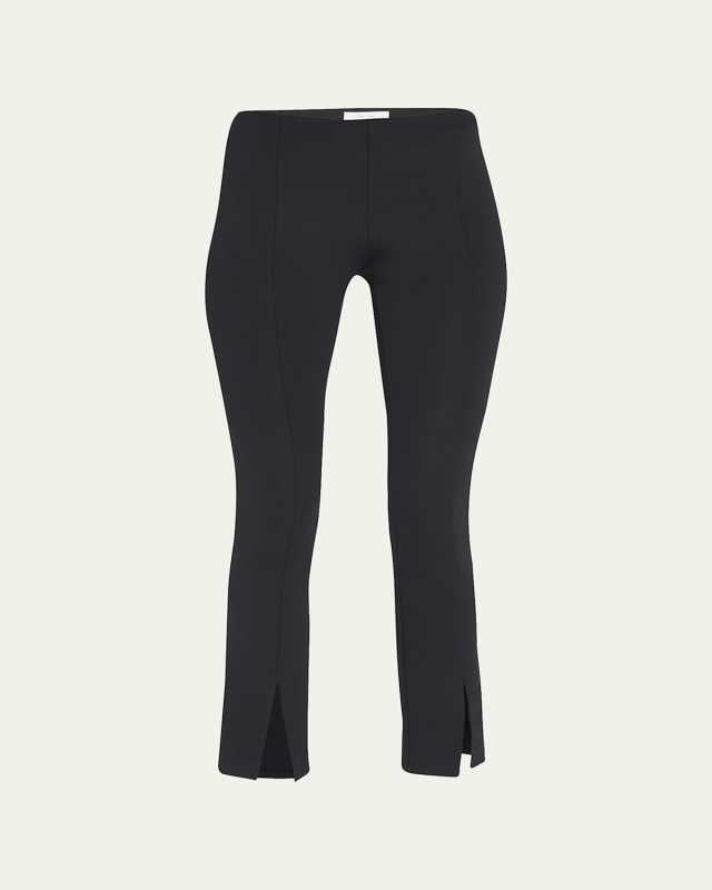 Thilde Slit-Front Skinny Pants